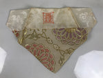 Japanese Buddhist Altar Silk Table Cloth Uchishiki Gold Chrysanthemum Pink UC41