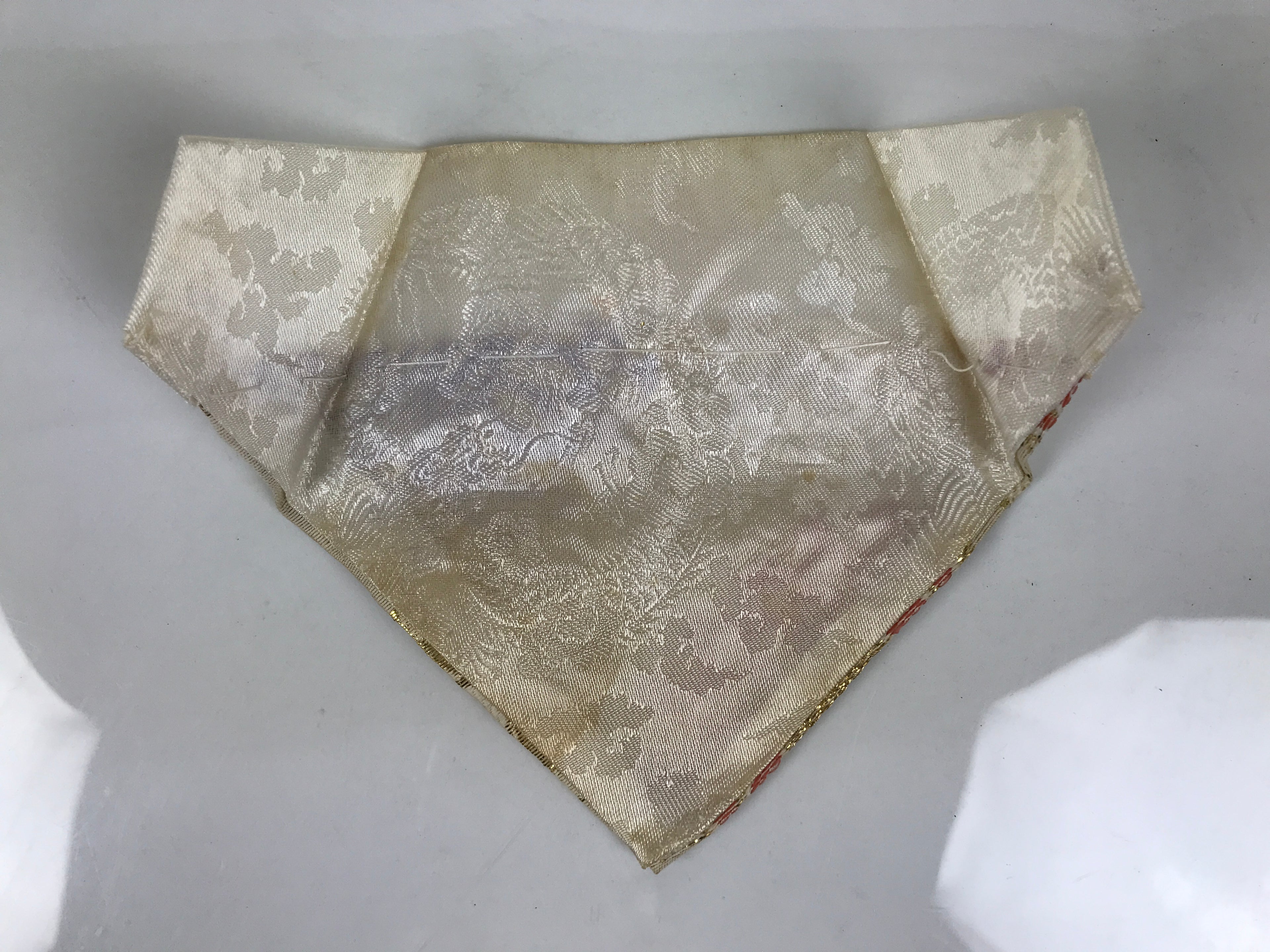 Japanese Buddhist Altar Silk Table Cloth Uchishiki Gold Chrysanthemum Pink UC41