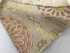 Japanese Buddhist Altar Silk Table Cloth Uchishiki Gold Chrysanthemum Pink UC41