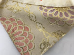 Japanese Buddhist Altar Silk Table Cloth Uchishiki Gold Chrysanthemum Pink UC41