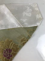Japanese Buddhist Altar Silk Table Cloth Uchishiki Gold Peony Flower Green UC36