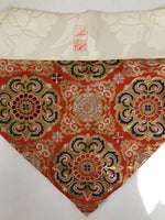 Japanese Buddhist Altar Silk Table Cloth Uchishiki Mandala Orange Gold Blue UC26