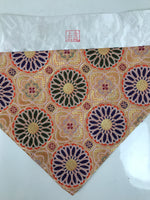 Japanese Buddhist Altar Silk Table Cloth Uchishiki Orange Gold Kiku Flower UC38