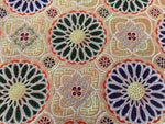 Japanese Buddhist Altar Silk Table Cloth Uchishiki Orange Gold Kiku Flower UC38