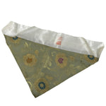 Japanese Buddhist Altar Silk Table Cloth Uchishiki Peony Kiku Gold Green UC27