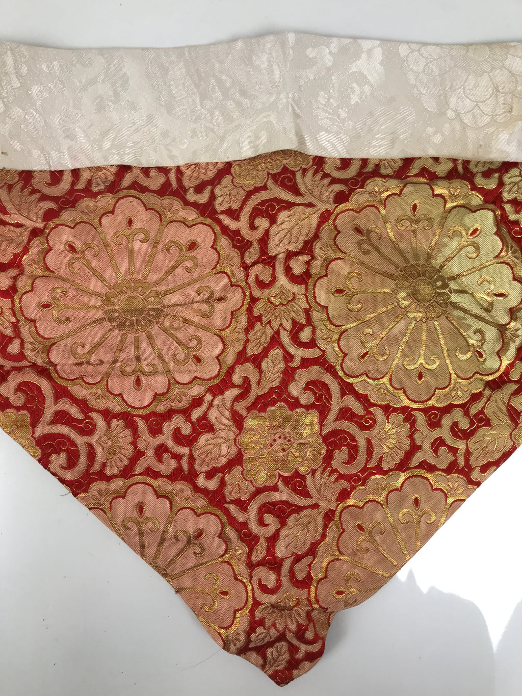 Japanese Buddhist Altar Silk Table Cloth Uchishiki Peony Mandala Embroidery UC33