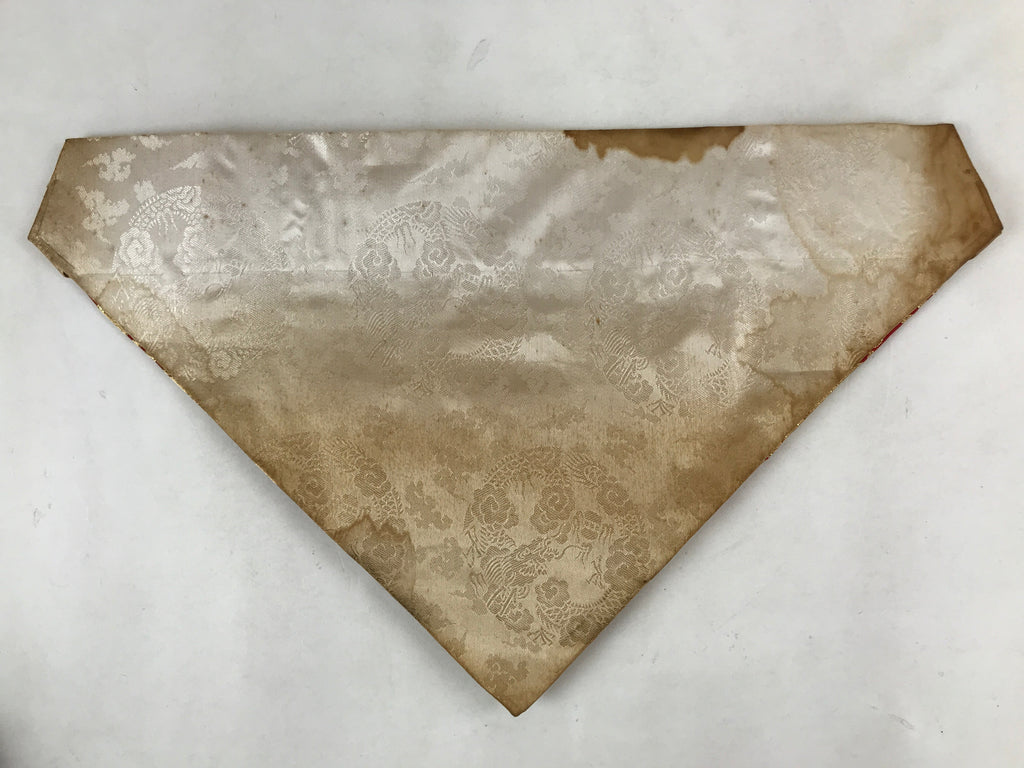 Japanese Buddhist Altar Silk Table Cloth Uchishiki Vtg Chrysanthemum Gold BA257