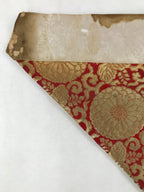 Japanese Buddhist Altar Silk Table Cloth Uchishiki Vtg Chrysanthemum Gold BA257