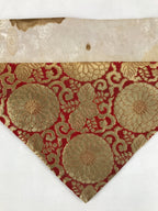 Japanese Buddhist Altar Silk Table Cloth Uchishiki Vtg Chrysanthemum Gold BA257