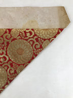 Japanese Buddhist Altar Silk Table Cloth Uchishiki Vtg Chrysanthemum Gold BA257