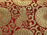 Japanese Buddhist Altar Silk Table Cloth Uchishiki Vtg Chrysanthemum Gold BA257