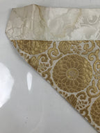 Japanese Buddhist Altar Silk Table Cloth Uchishiki Vtg Chrysanthemum Gold BA314