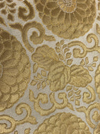 Japanese Buddhist Altar Silk Table Cloth Uchishiki Vtg Chrysanthemum Gold BA314