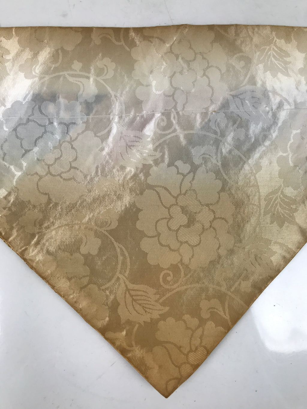 Japanese Buddhist Altar Silk Table Cloth Uchishiki Vtg Chrysanthemum Gold UC16