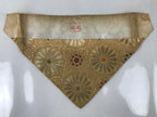 Japanese Buddhist Altar Silk Table Cloth Uchishiki Vtg Chrysanthemum Gold UC16