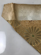 Japanese Buddhist Altar Silk Table Cloth Uchishiki Vtg Chrysanthemum Gold UC16