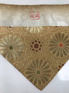 Japanese Buddhist Altar Silk Table Cloth Uchishiki Vtg Chrysanthemum Gold UC16
