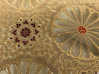 Japanese Buddhist Altar Silk Table Cloth Uchishiki Vtg Chrysanthemum Gold UC16