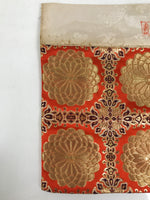 Japanese Buddhist Altar Silk Table Cloth Uchishiki Vtg Chrysanthemum Orange UC35