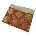 Japanese Buddhist Altar Silk Table Cloth Uchishiki Vtg Chrysanthemum Orange UC35