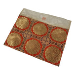 Japanese Buddhist Altar Silk Table Cloth Uchishiki Vtg Chrysanthemum Orange UC35