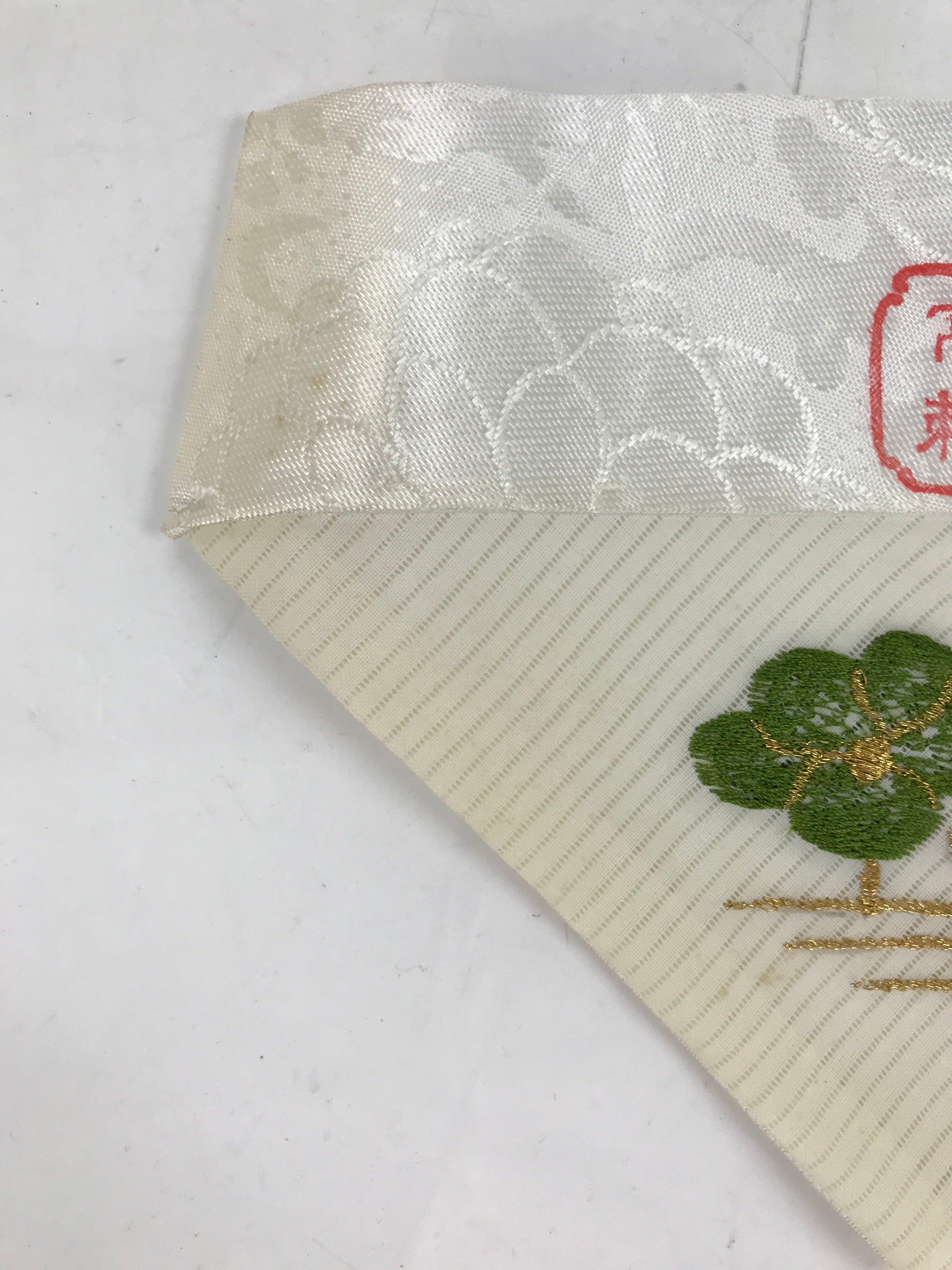 Japanese Buddhist Altar Silk Table Cloth Uchishiki Vtg Embroidered Lotus BA315