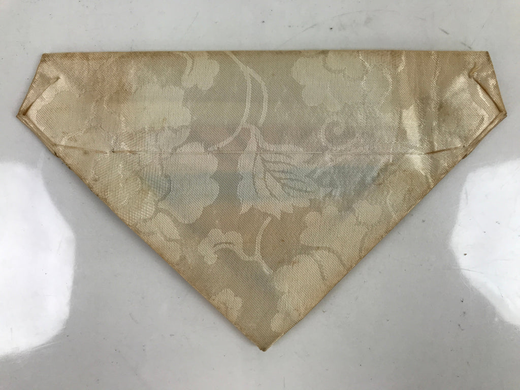 Japanese Buddhist Altar Silk Table Cloth Uchishiki Vtg Gold Chrysanthemum UC14