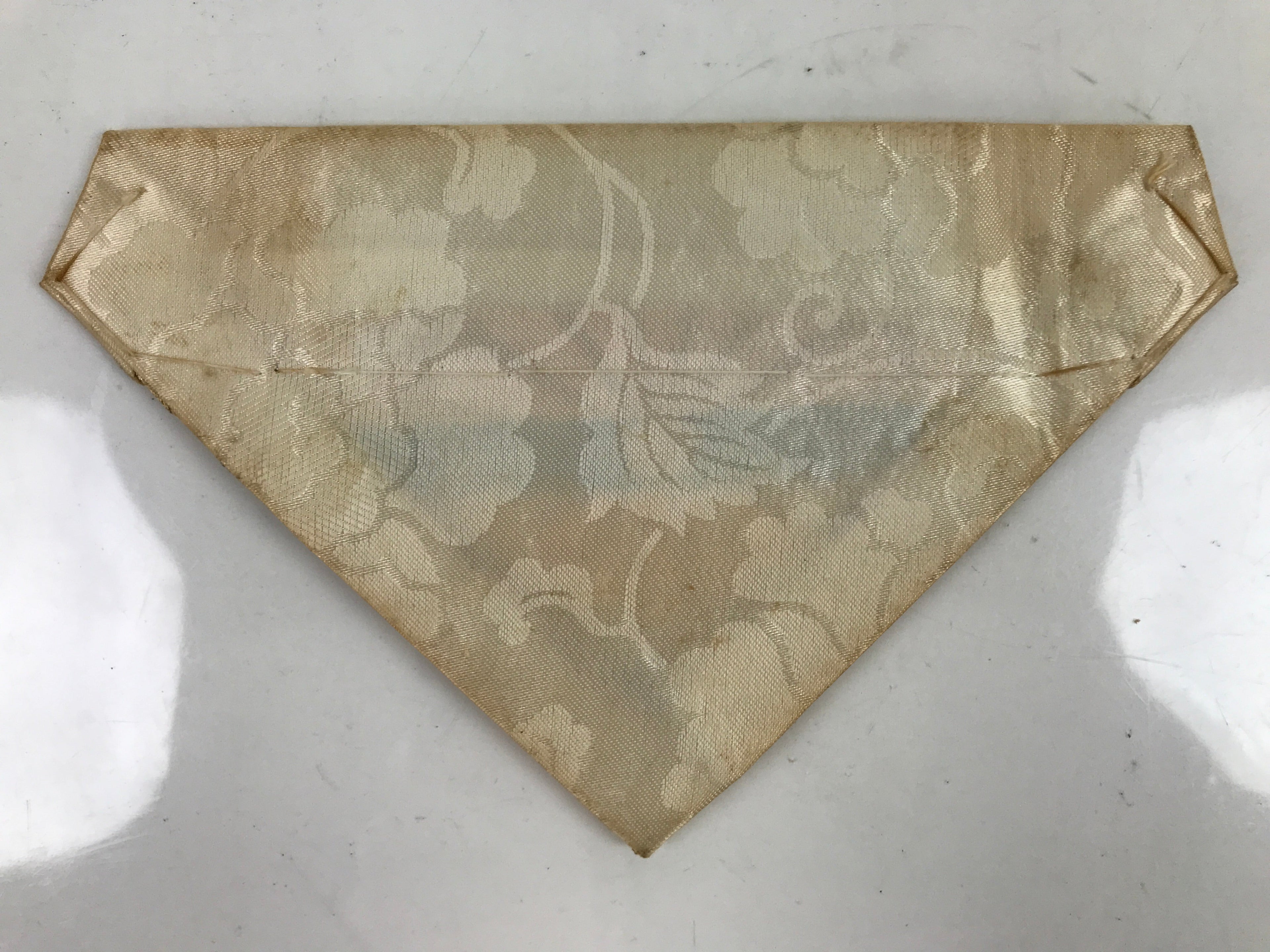 Japanese Buddhist Altar Silk Table Cloth Uchishiki Vtg Gold Chrysanthemum UC14