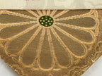 Japanese Buddhist Altar Silk Table Cloth Uchishiki Vtg Gold Chrysanthemum UC14