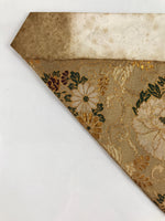 Japanese Buddhist Altar Silk Table Cloth Uchishiki Vtg Gold Flower Leaf UC11