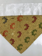 Japanese Buddhist Altar Silk Table Cloth Uchishiki Vtg Gold Red Blue Floral UC20