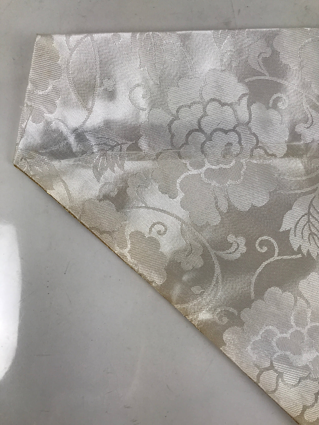 Japanese Buddhist Altar Silk Table Cloth Uchishiki Vtg Gold Red Blue Floral UC20