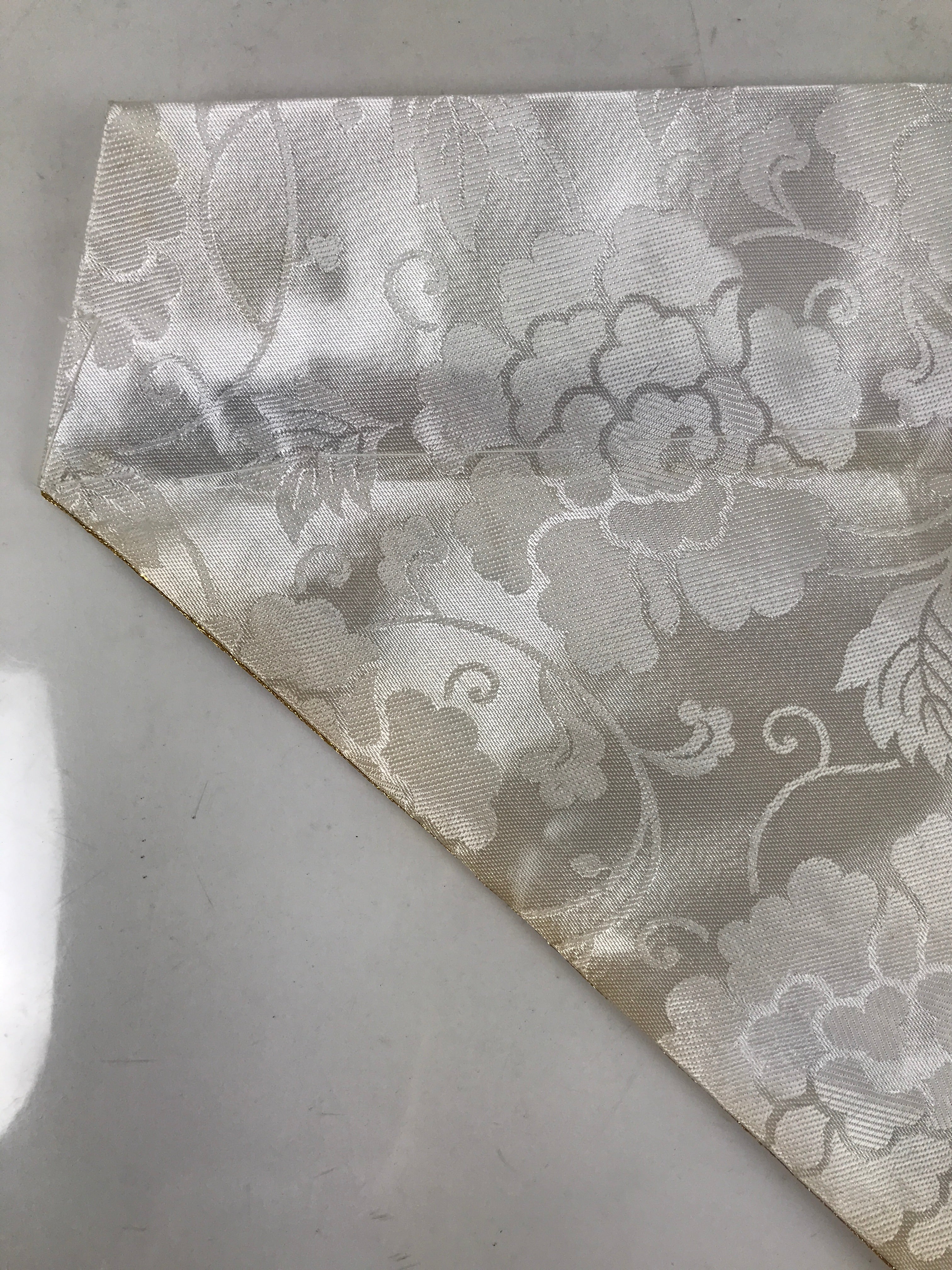 Japanese Buddhist Altar Silk Table Cloth Uchishiki Vtg Gold Red Blue Floral UC20