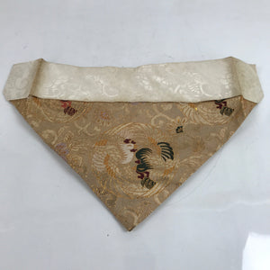 Japanese Buddhist Altar Silk Table Cloth Uchishiki Vtg Ho-Oh Bird Gold Red BA366