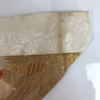 Japanese Buddhist Altar Silk Table Cloth Uchishiki Vtg Ho-Oh Bird Gold Red BA369