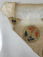 Japanese Buddhist Altar Silk Table Cloth Uchishiki Vtg Ho-Oh Bird Gold Red UC17