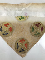 Japanese Buddhist Altar Silk Table Cloth Uchishiki Vtg Ho-Oh Bird Gold Red UC17