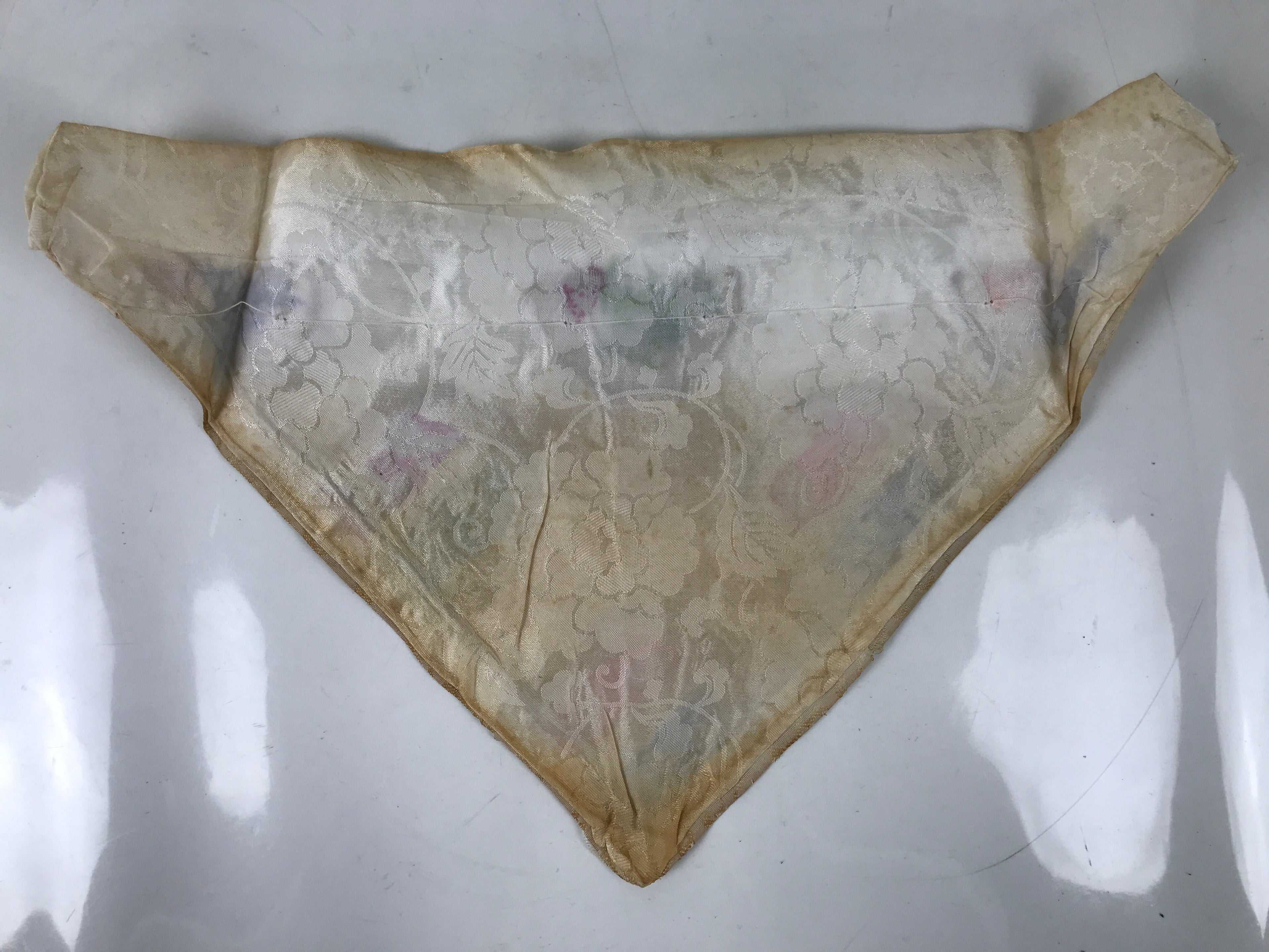 Japanese Buddhist Altar Silk Table Cloth Uchishiki Vtg Ho-Oh Bird Gold Red UC17