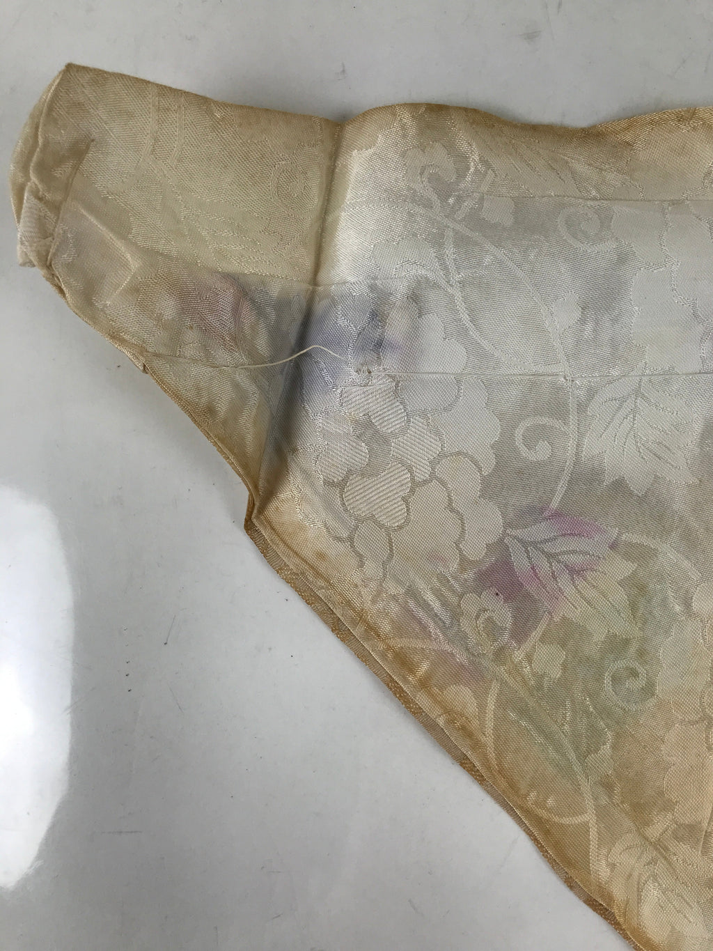 Japanese Buddhist Altar Silk Table Cloth Uchishiki Vtg Ho-Oh Bird Gold Red UC17