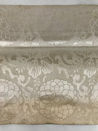 Japanese Buddhist Altar Silk Table Cloth Uchishiki Vtg Lotus Pond Blue Pink UC23