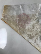 Japanese Buddhist Altar Silk Table Cloth Uchishiki Vtg Pastel Floral Beige UC17
