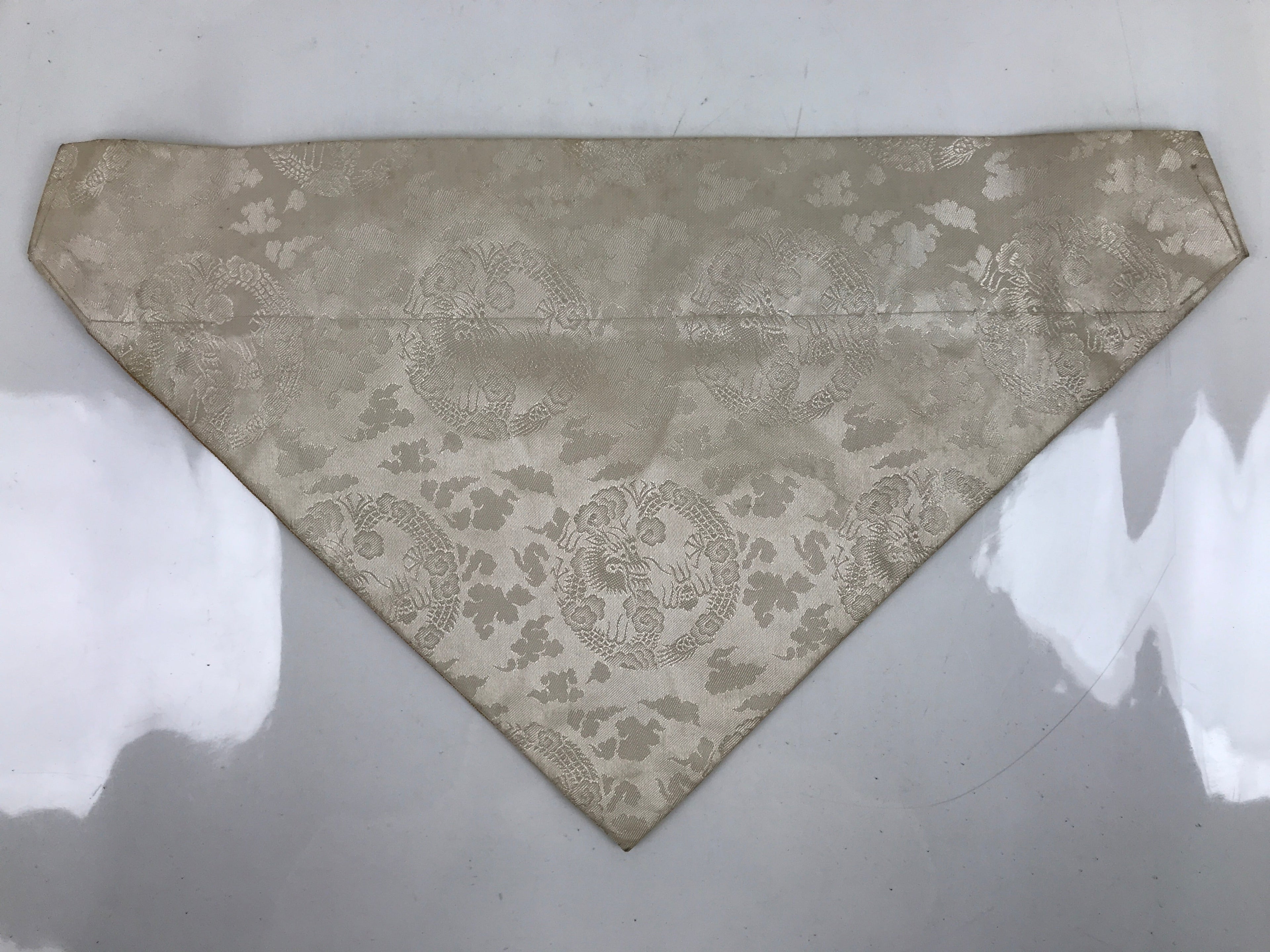 Japanese Buddhist Altar Silk Table Cloth Uchishiki Vtg Phoenix Gold BA313