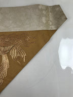 Japanese Buddhist Altar Silk Table Cloth Uchishiki Vtg Phoenix Gold BA313