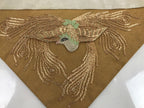 Japanese Buddhist Altar Silk Table Cloth Uchishiki Vtg Phoenix Gold BA313