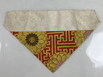 Japanese Buddhist Altar Silk Table Cloth Uchishiki Vtg Red Gold Flower UC4