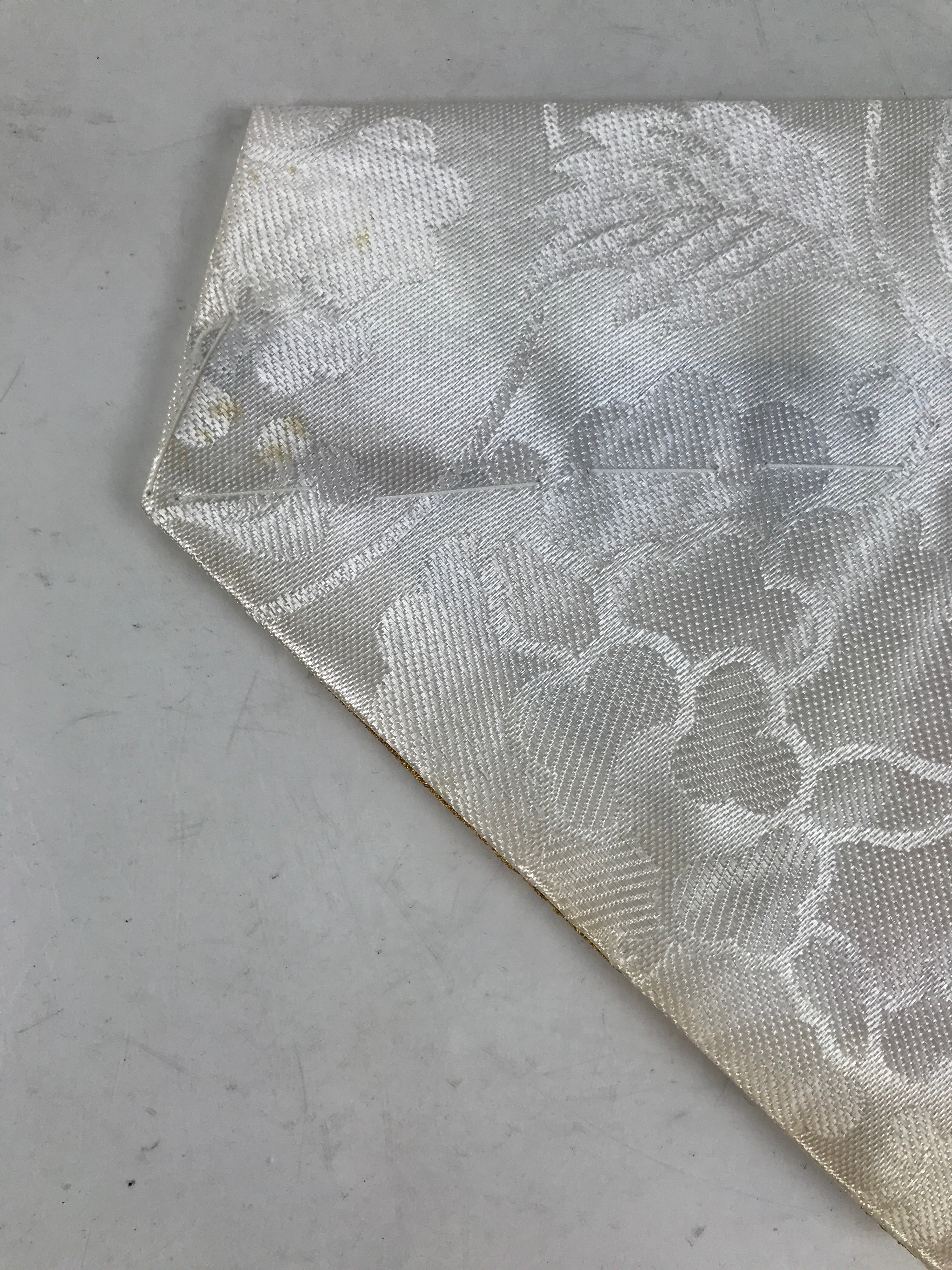 Japanese Buddhist Altar Silk Table Cloth Uchishiki Vtg Small Gold Floral UC19