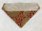 Japanese Buddhist Altar Silk Table Cloth Uchishiki Vtg Triangle Gold Red BA250