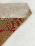 Japanese Buddhist Altar Silk Table Cloth Uchishiki Vtg Triangle Gold Red BA250