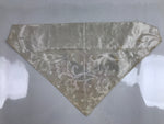 Japanese Buddhist Altar Silk Table Cloth Uchishiki Vtg White Gold Flower UC5