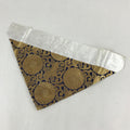 Japanese Buddhist Altar Silk Tablecloth Uchishiki Vtg Triangle Blue Gold BA96